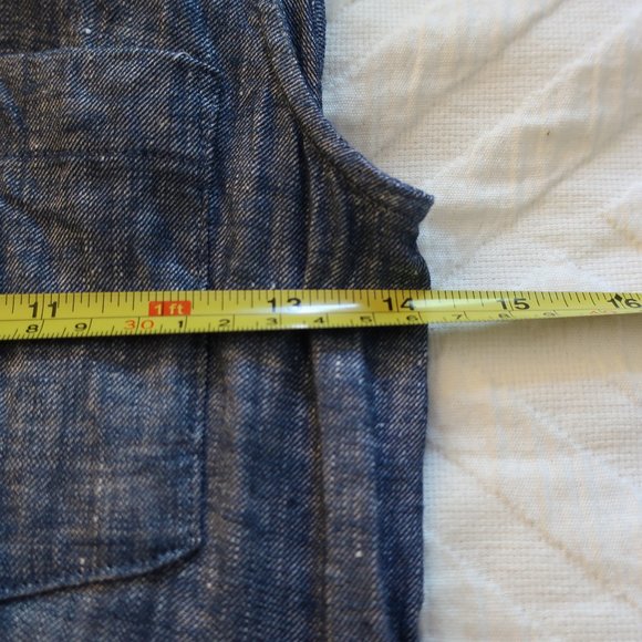 NWOT Sleeveless Chambray Pleated Shirt Dress - Picture 5 of 11